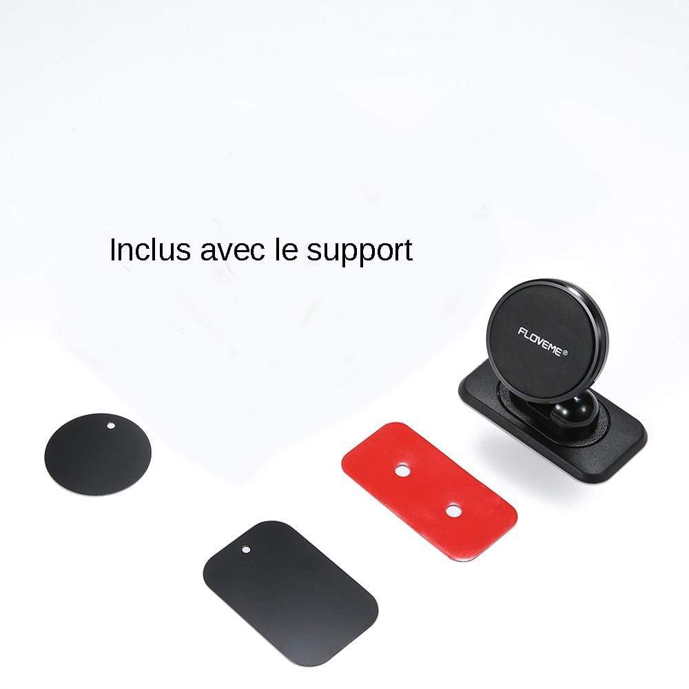 Support magnétique étroit rotatif et inclinable, support adhésif 3M - Noir  - Acheter sur PhoneLook